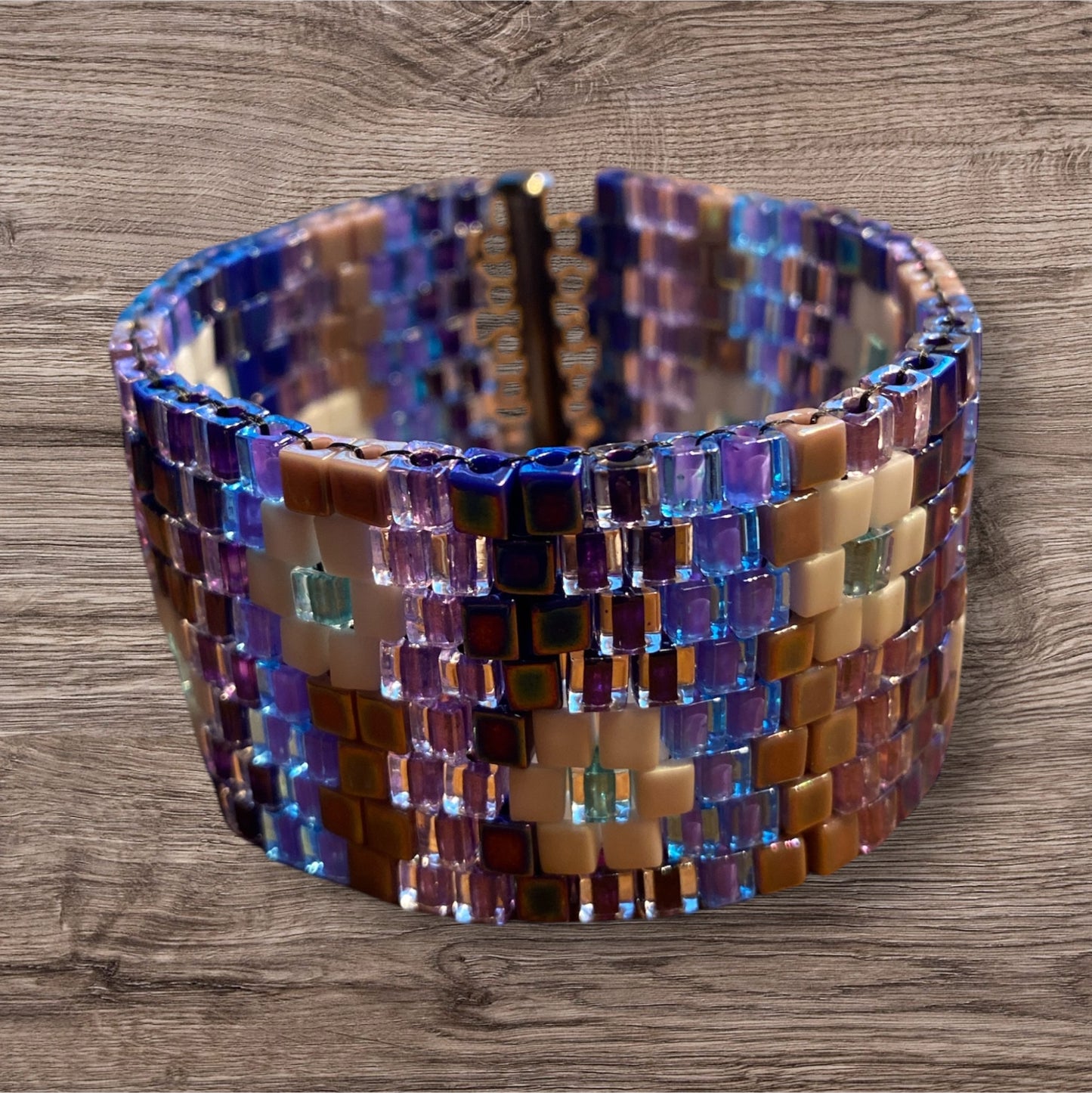 BeadHellion Purple Cubes Bracelet