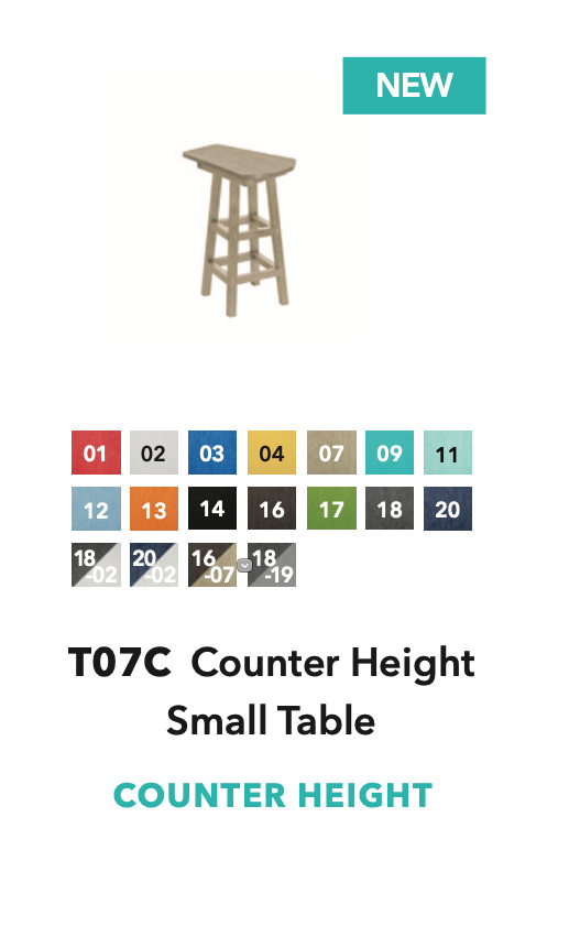 Counter Height Side Table - T07C