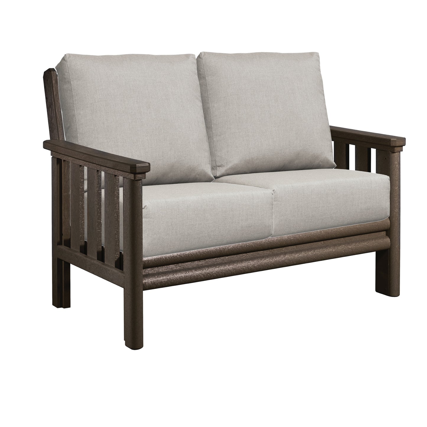 Stratford Loveseat CHOCOLATE FRAME WITH CUSHIONS - DSF262
