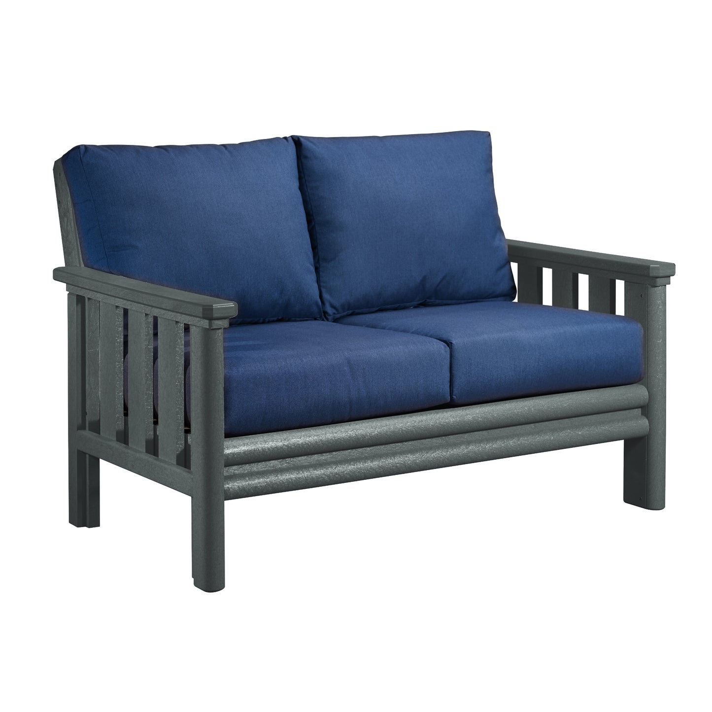 Stratford Loveseat SLATE GREY FRAME WITH CUSHIONS - DSF262