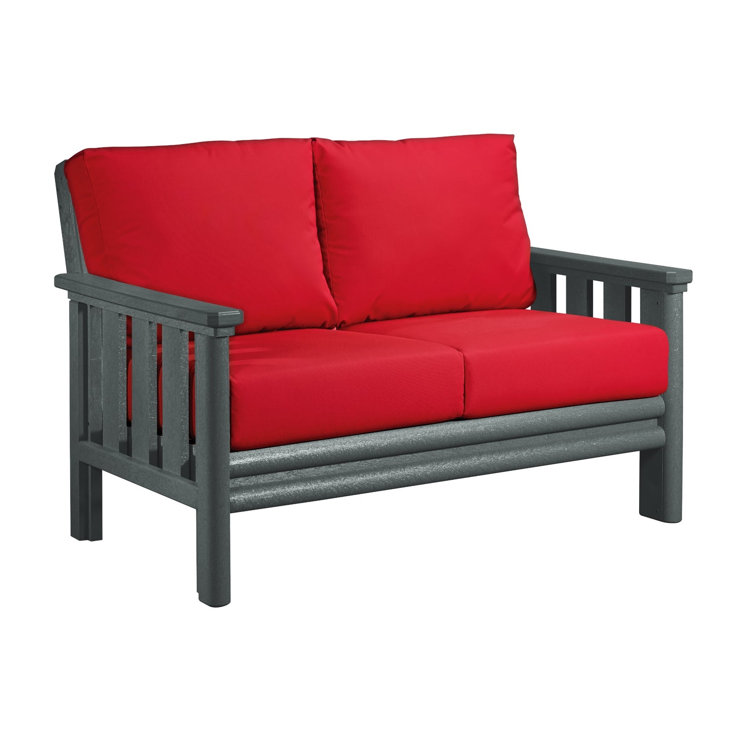 Stratford Loveseat SLATE GREY FRAME WITH CUSHIONS - DSF262