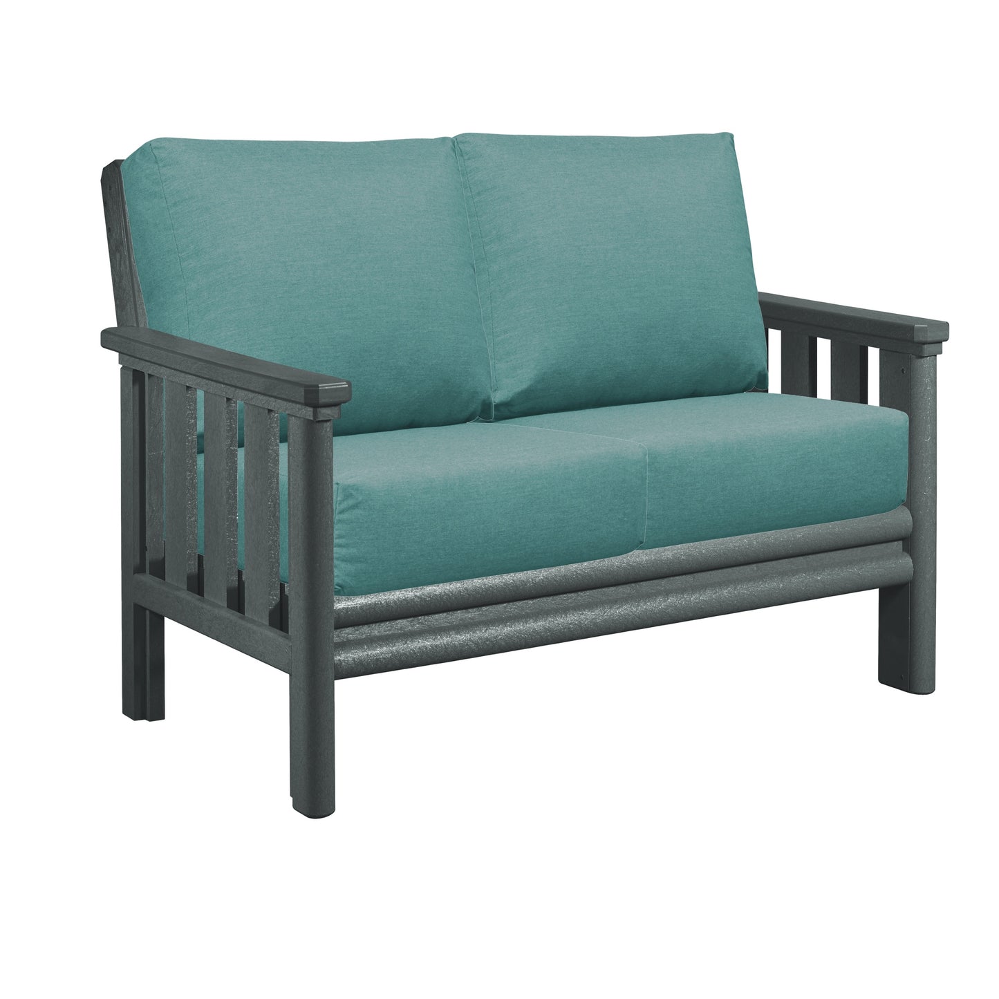 Stratford Loveseat SLATE GREY FRAME WITH CUSHIONS - DSF262