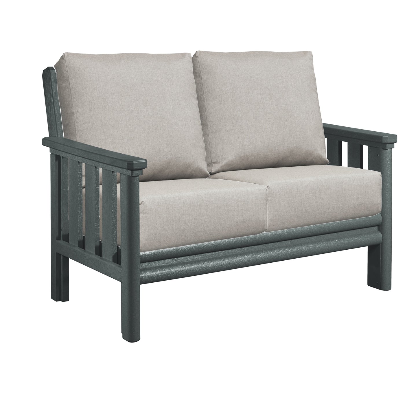 Stratford Loveseat SLATE GREY FRAME WITH CUSHIONS - DSF262
