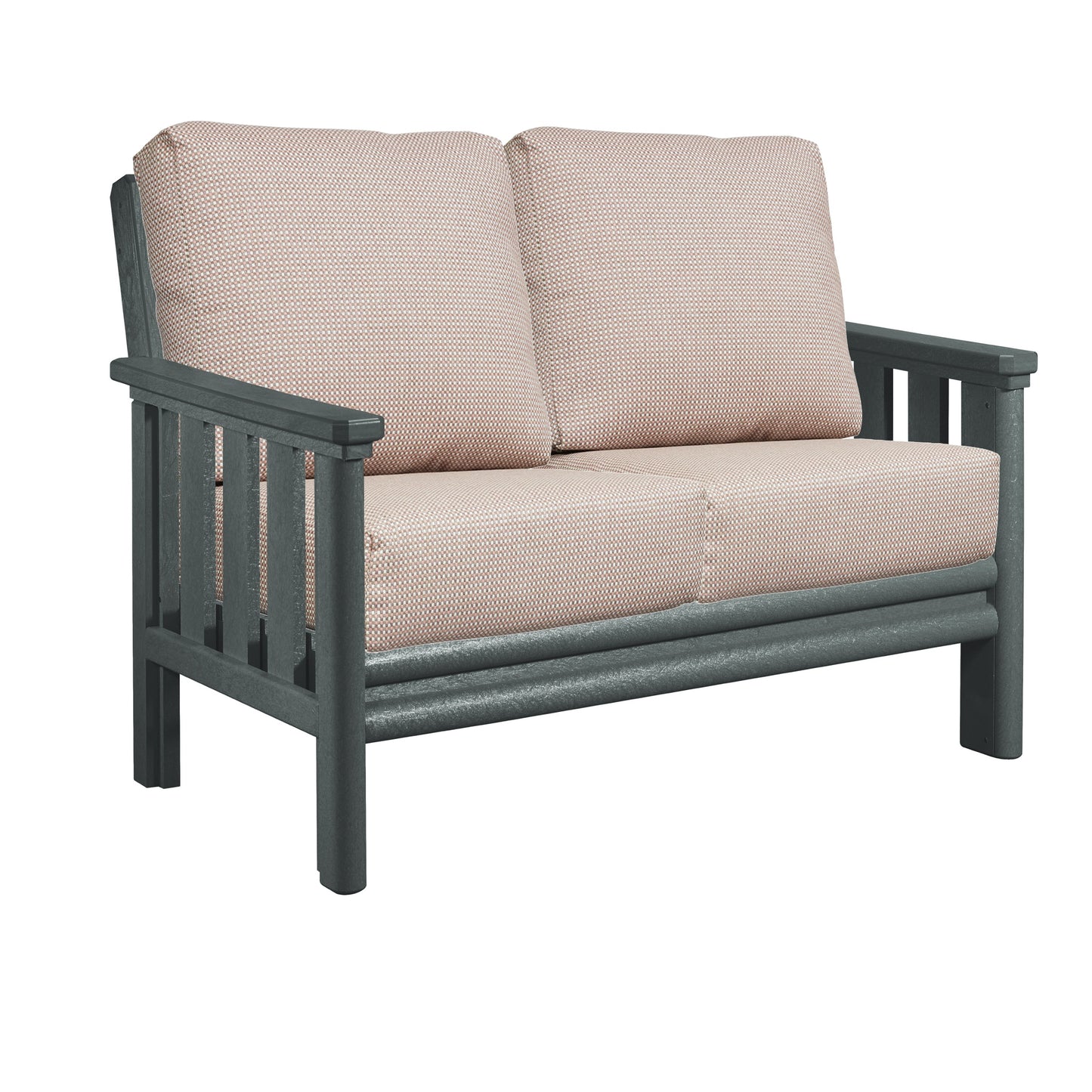 Stratford Loveseat SLATE GREY FRAME WITH CUSHIONS - DSF262