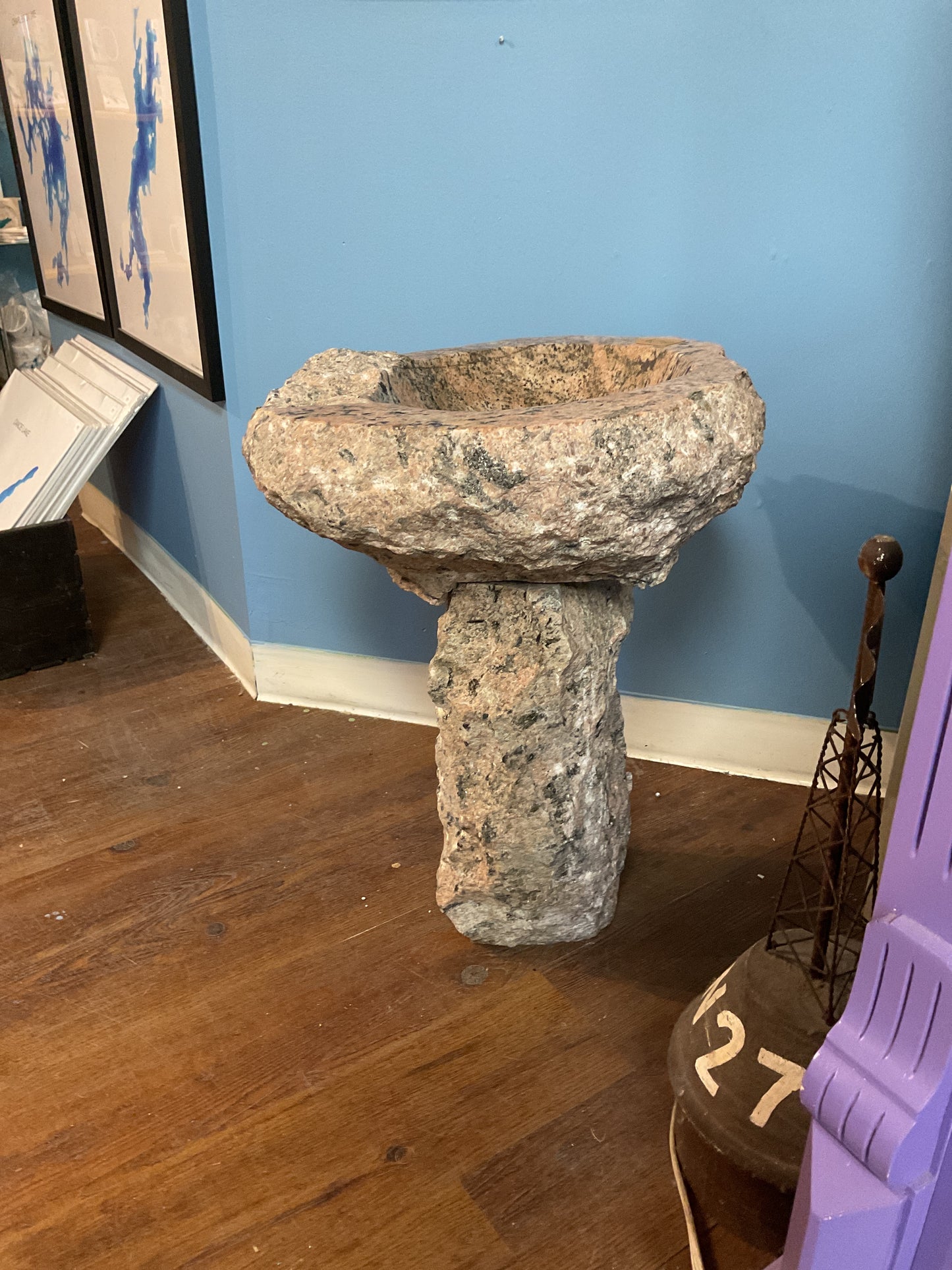 Lydford Cut Stone Bird Bath