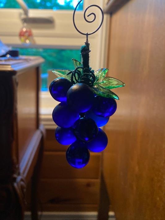 Glass Grape Ornament