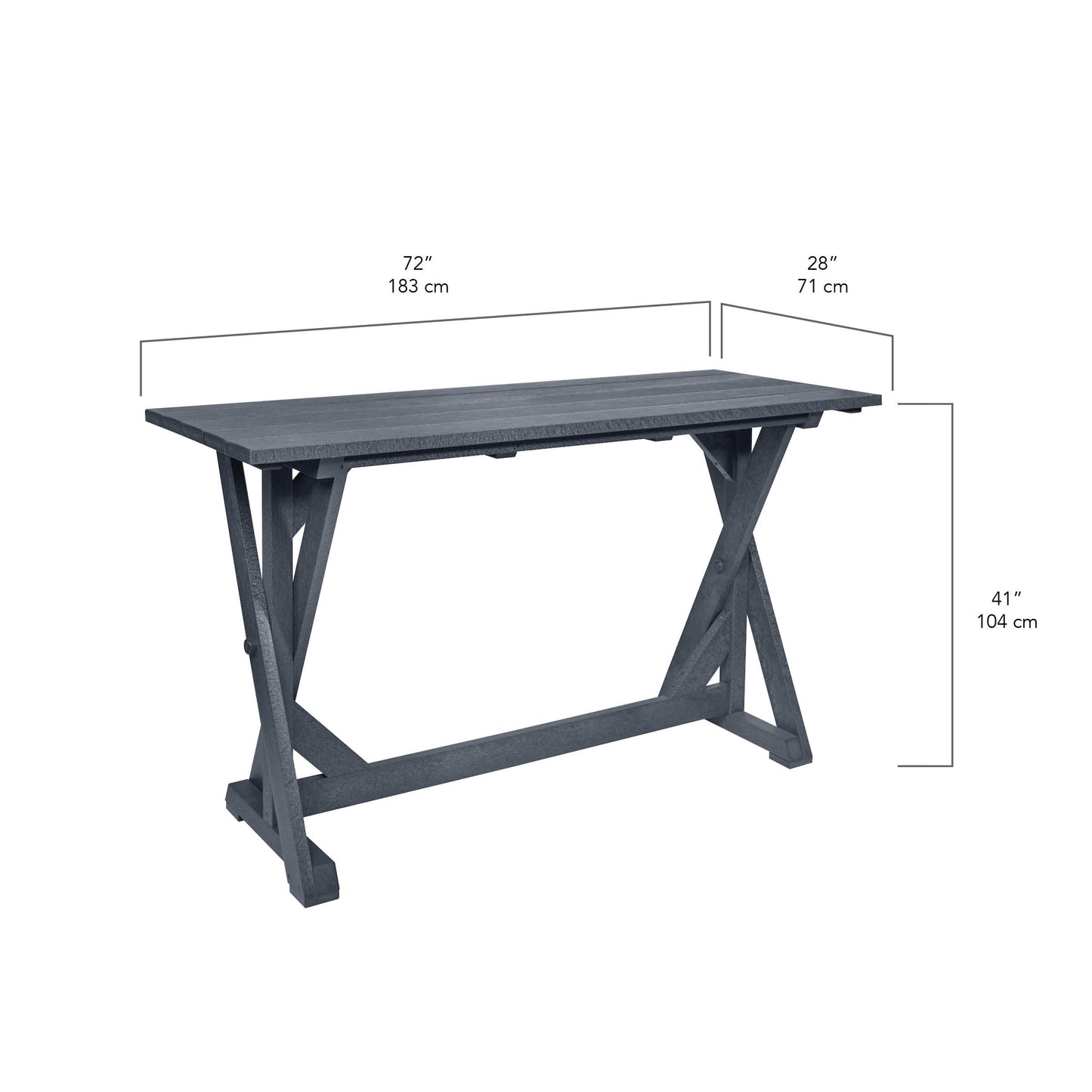 72" Harvest Bar Table - T202