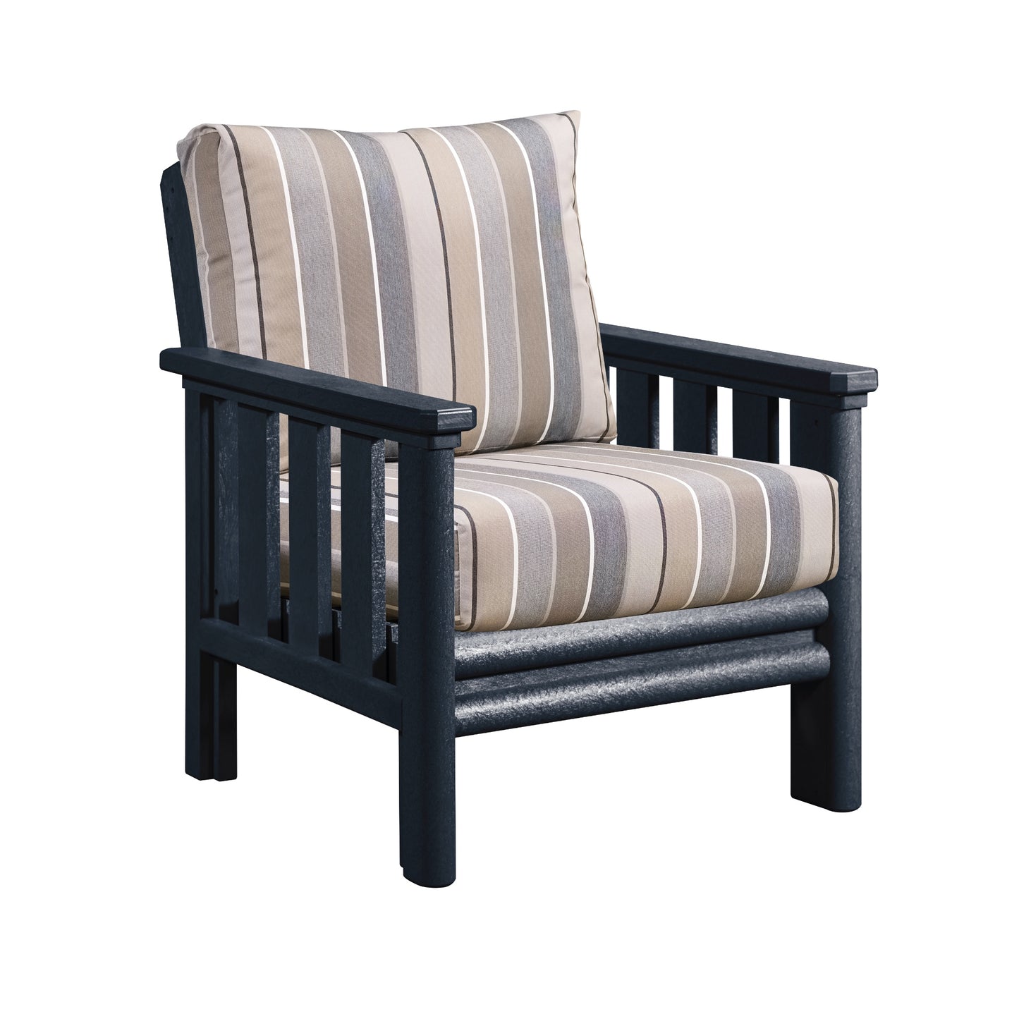 Stratford Arm Chair - BLACK FRAME WITH CUSHIONS - DSF261-14 [DSF141]