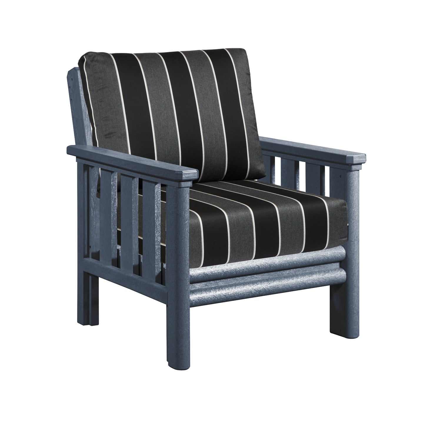 Stratford Arm Chair - SLATE GREY FRAME WITH CUSHIONS - DSF261-18 [DSF141]