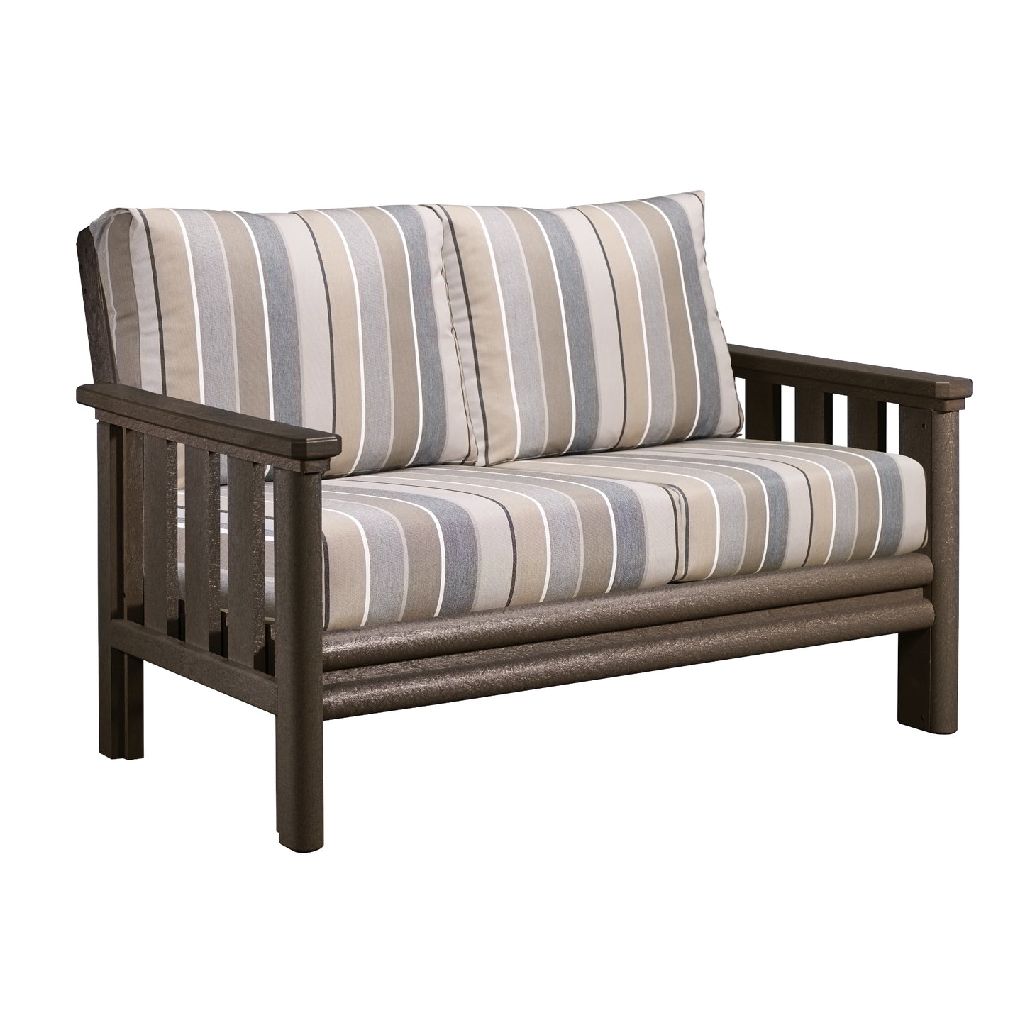 Stratford Loveseat CHOCOLATE FRAME WITH CUSHIONS - DSF262