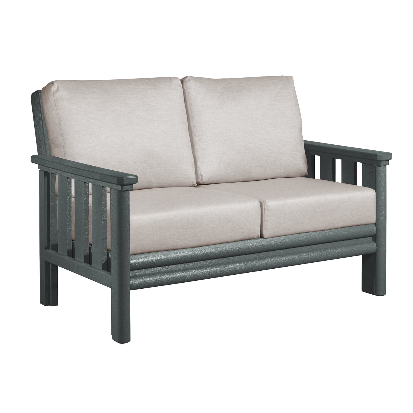 Stratford Loveseat SLATE GREY FRAME WITH CUSHIONS - DSF262