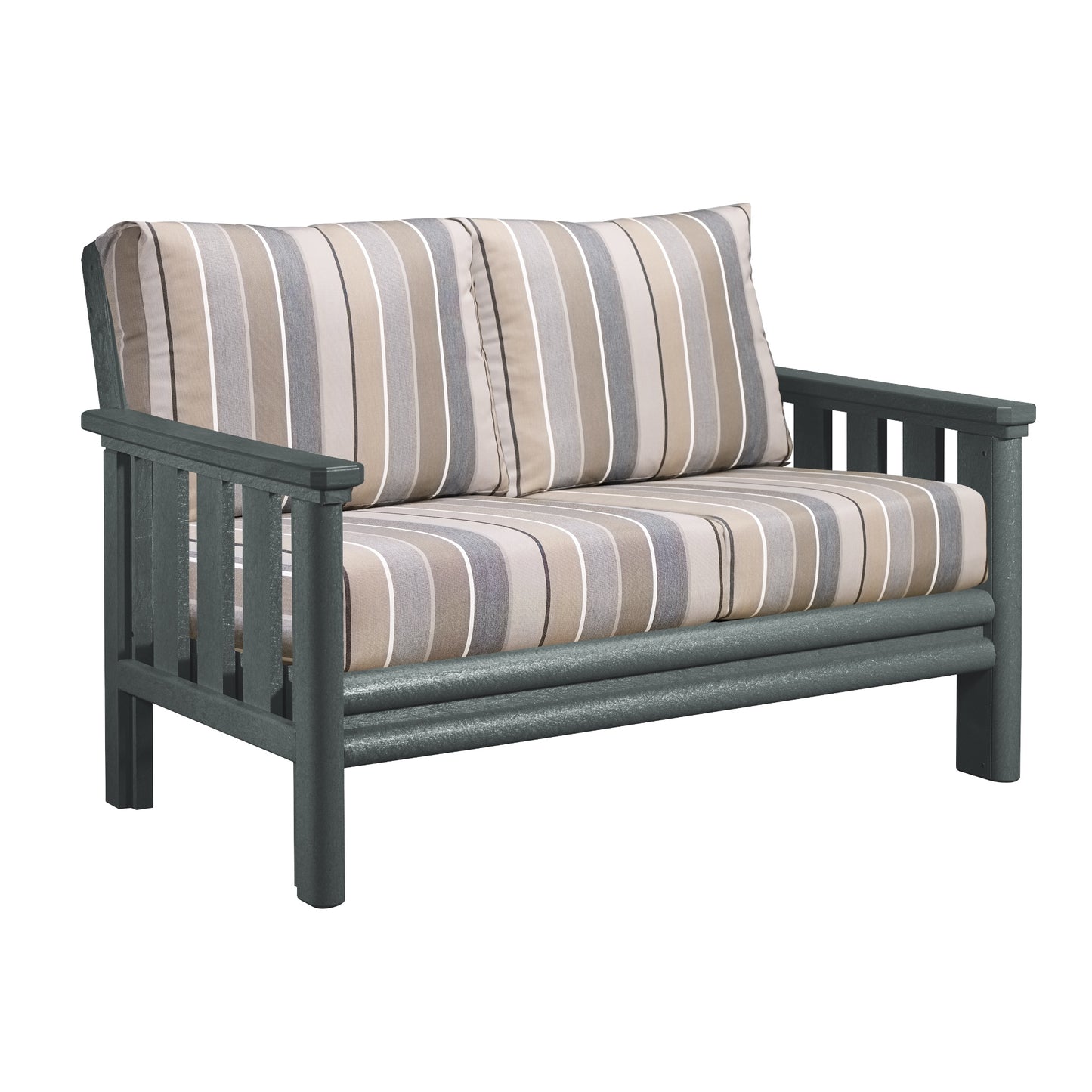 Stratford Loveseat SLATE GREY FRAME WITH CUSHIONS - DSF262