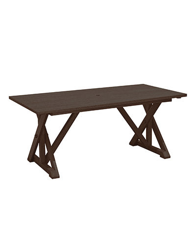 WIDE DINING TABLE W/ 2" UMBRELLA HOLE - T203