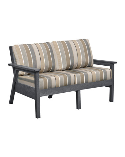 Tofino Loveseat SLATE GREY FRAME WITH CUSHIONS - DSF282 [DSF242]